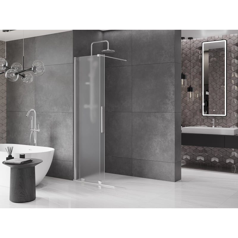 Mexen Velar Walk-in liugklaas 75 x 200 cm, jäätunud 8 mm, kroom - 871-075-000-33-01