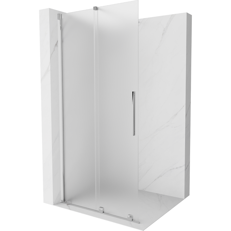 Mexen Velar ścianka prysznicowa rozsuwana Walk-in 85 x 200 cm, szron 8 mm, chrom - 871-085-000-33-01