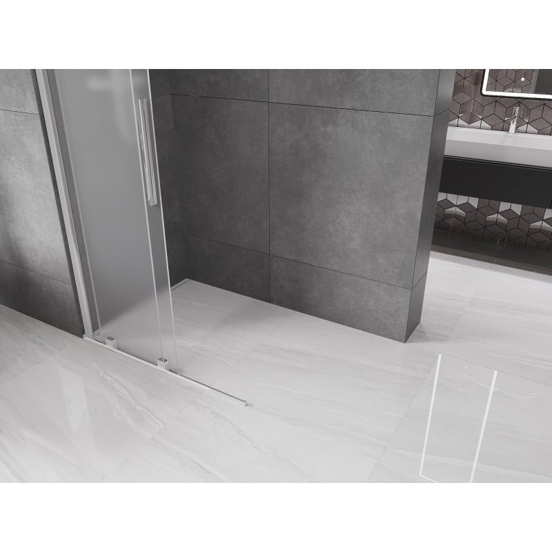 Mexen Velar ścianka prysznicowa rozsuwana Walk-in 110 x 200 cm, szron 8 mm, chrom - 871-110-000-33-01