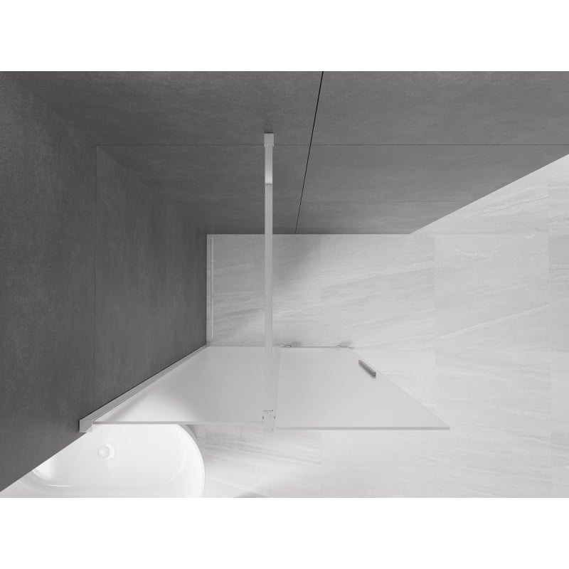Mexen Velar ścianka prysznicowa rozsuwana Walk-in 90 x 200 cm, szron 8 mm, chrom - 871-090-000-33-01