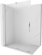 Mexen Velar klizni paravan na razvlačenje Walk-in 130 x 200 cm, matirano 8 mm, krom - 871-130-000-33-01