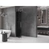 Mexen Velar sliding shower wall Walk-in 110 x 200 cm, graphite 8 mm, chrome - 871-110-000-43-01
