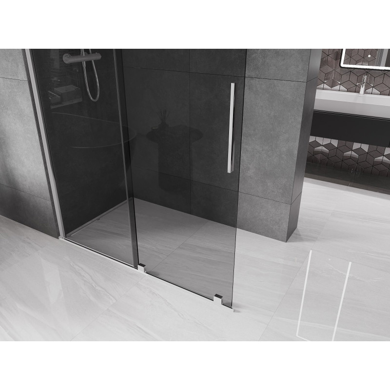 Mexen Velar Walk-in dušiseina 140 x 200 cm, grafiit 8 mm, kroom - 871-140-000-43-01