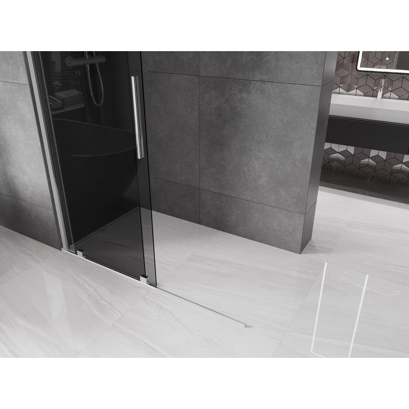 Mexen Velar Walk-in dušiseina 140 x 200 cm, grafiit 8 mm, kroom - 871-140-000-43-01
