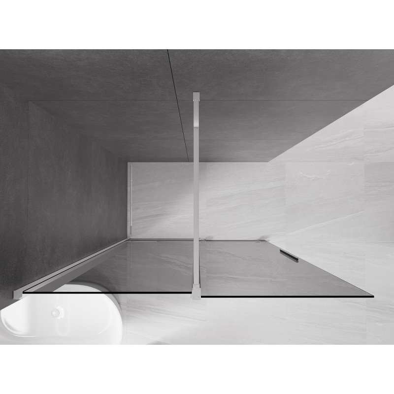 Mexen Velar Walk-in dušiseina 140 x 200 cm, grafiit 8 mm, kroom - 871-140-000-43-01