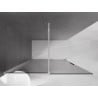 Mexen Velar paroi de douche coulissante Walk-in 140 x 200 cm, graphite 8 mm, chrome - 871-140-000-43-01