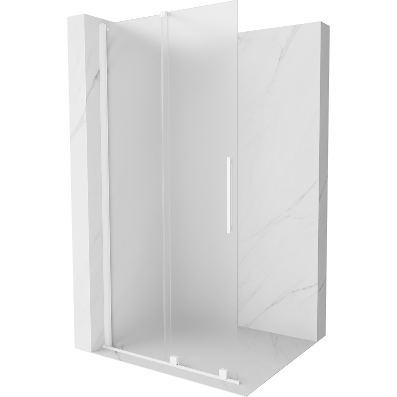Mexen Velar lükand dušisein Walk-in 70 x 200 cm, mattklaas 8 mm, valge - 871-070-000-33-20