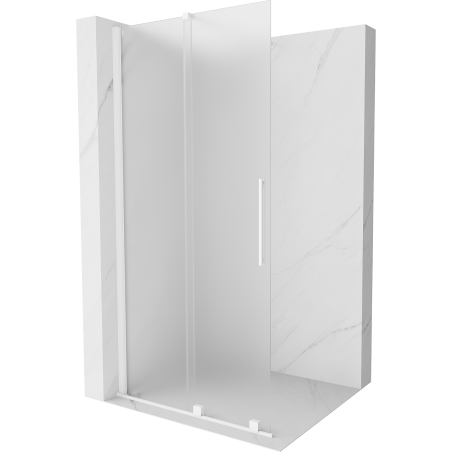 Mexen Velar Duschwand schiebbar Walk-in 75 x 200 cm, matt 8 mm, weiß - 871-075-000-33-20