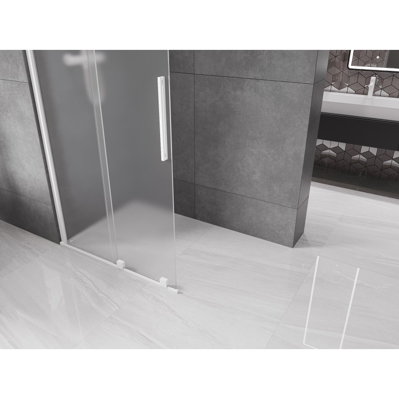 Mexen Velar lükand dušisein Walk-in 70 x 200 cm, mattklaas 8 mm, valge - 871-070-000-33-20