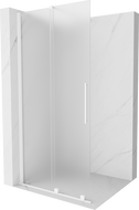 Mexen Velar Bīdāma dušas siena Walk-in 100 x 200 cm, matēts 8 mm, balta - 871-100-000-33-20