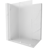 Mexen Velar cabine de douche coulissante Walk-in 130 x 200 cm, givre 8 mm, blanc - 871-130-000-33-20