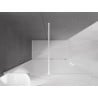 Mexen Velar ścianka prysznicowa rozsuwana Walk-in 150 x 200 cm, szron 8 mm, biała - 871-150-000-33-20
