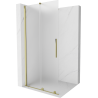 Mexen Velar paroi de douche coulissante Walk-in 110 x 200 cm, verre dépoli 8 mm, doré - 871-110-000-33-50