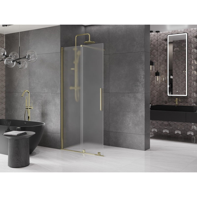 Mexen Velar lükand dušisein Walk-in 120 x 200 cm, matt 8 mm, kuldne - 871-120-000-33-50
