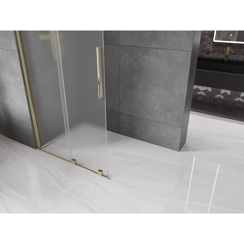 Mexen Velar lükand dušisein Walk-in 90 x 200 cm, härmatis 8 mm, kuldne - 871-090-000-33-50
