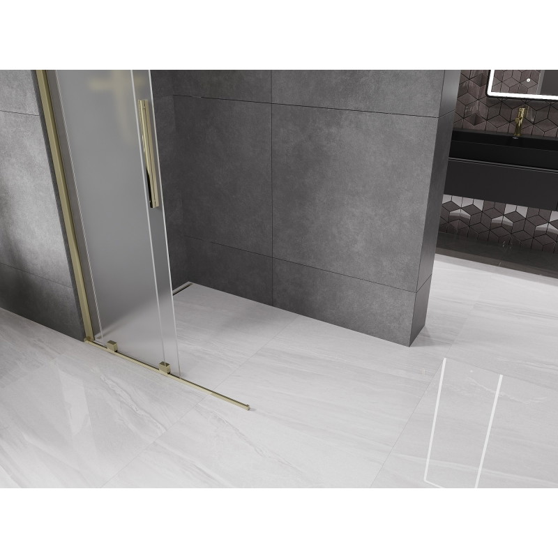 Mexen Velar lükand dušisein Walk-in 120 x 200 cm, matt 8 mm, kuldne - 871-120-000-33-50