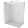 Mexen Velar Walk-in Shower Screen 130 x 200 cm, Frosted 8 mm, Gold - 871-130-000-33-50