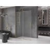 Mexen Velar sliding shower wall Walk-in 130 x 200 cm, frost 8 mm, gold - 871-130-000-33-50