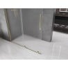 Mexen Velar Walk-in Shower Screen 130 x 200 cm, Frosted 8 mm, Gold - 871-130-000-33-50
