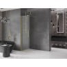 Mexen Velar walk-in shower wall, adjustable 120 x 200 cm, frosted 8 mm, brushed gold - 871-120-000-33-55