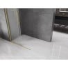Mexen Velar walk-in shower wall, adjustable 120 x 200 cm, frosted 8 mm, brushed gold - 871-120-000-33-55