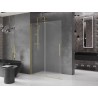 Mexen Velar dušisein liugvärav Walk-in 130 x 200 cm, härmatis 8 mm, kuldne harjatud - 871-130-000-33-55