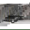 Mexen Velar Duschwand schwenkbar Walk-in 140 x 200 cm, satiniert 8 mm, gebürstetes Gold - 871-140-000-33-55