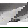Mexen Velar schuifbare inloopdouchewand 140 x 200 cm, matglas 8 mm, goud geborsteld - 871-140-000-33-55