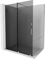 Mexen Velar klizni zid s kliznim vratima Walk-in 150 x 200 cm, grafit 8 mm, krom - 871-150-000-43-01