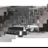 Mexen Velar schuifbare douchewand Walk-in 85 x 200 cm, grafiet 8 mm, wit - 871-085-000-43-20