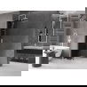 Mexen Velar schuifbare douchewand Walk-in 85 x 200 cm, grafiet 8 mm, wit - 871-085-000-43-20