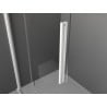 Mexen Velar Walk-in Shower Panel 110 x 200 cm, Graphite 8 mm, White - 871-110-000-43-20