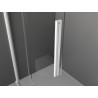 Mexen Velar klizna ploča za tuširanje, klizna Walk-in 120 x 200 cm, grafit 8 mm, bijela - 871-120-000-43-20