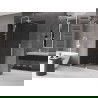 Mexen Velar Walk-in Duschwand 150 x 200 cm, graphit 8 mm, weiß - 871-150-000-43-20