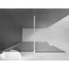 Mexen Velar paroi de douche coulissante Walk-in 150 x 200 cm, graphite 8 mm, blanc - 871-150-000-43-20