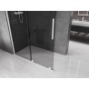 Mexen Velar ścianka prysznicowa rozsuwana Walk-in 140 x 200 cm, grafit 8 mm, biała - 871-140-000-43-20