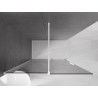 Mexen Velar ścianka prysznicowa rozsuwana Walk-in 160 x 200 cm, grafit 8 mm, biała - 871-160-000-43-20