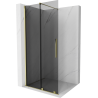 Mexen Velar Duschwand schiebbar Walk-in 120 x 200 cm, graphit 8 mm, gold - 871-120-000-43-50