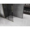 Mexen Velar paroi de douche coulissante Walk-in 120 x 200 cm, graphit 8 mm, doré - 871-120-000-43-50