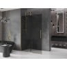Mexen Velar paroi de douche pliante Walk-in 150 x 200 cm, graphite 8 mm, doré - 871-150-000-43-50