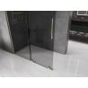 Mexen Velar paroi de douche pliante Walk-in 150 x 200 cm, graphite 8 mm, doré - 871-150-000-43-50