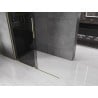 Mexen Velar paroi de douche coulissante Walk-in 140 x 200 cm, graphite 8 mm, dorée - 871-140-000-43-50