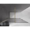 Mexen Velar paroi de douche pliante Walk-in 150 x 200 cm, graphite 8 mm, doré - 871-150-000-43-50