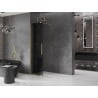 Mexen Velar paroi de douche Walk-in extensible 70 x 200 cm, graphite 8 mm, doré brossé - 871-070-000-43-55