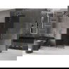 Mexen Velar Duschwand verschiebbar Walk-in 75 x 200 cm, graphit 8 mm, gebürstetes Gold - 871-075-000-43-55