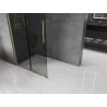 Mexen Velar paroi de douche Walk-in extensible 70 x 200 cm, graphite 8 mm, doré brossé - 871-070-000-43-55
