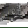 Mexen Velar Duschwand verschiebbar Walk-in 75 x 200 cm, graphit 8 mm, gebürstetes Gold - 871-075-000-43-55
