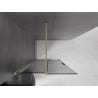 Mexen Velar paroi de douche coulissante Walk-in 75 x 200 cm, graphite 8 mm, or brossé - 871-075-000-43-55