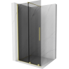 Mexen Velar lükand dušisein Walk-in 110 x 200 cm, grafiit 8 mm, kuldne harjatud - 871-110-000-43-55