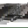 Mexen Velar Duschwand Walk-in 130 x 200 cm, graphit 8 mm, gebürstetes Gold - 871-130-000-43-55